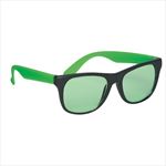 Black Frame With Green Temples Side